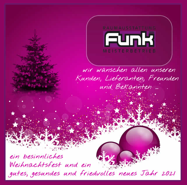 Weihnachtsgrüße Raumausstattung Funk